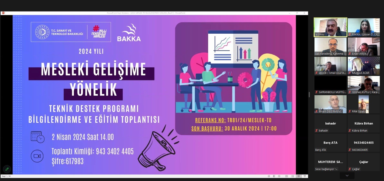 2024 Yılı Mesleki Gelişime Yönelik Teknik Destek Programı Bilgilendirme ve Eğitim Toplantısı Gerçekleştirildi Galeri