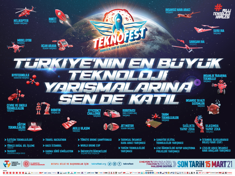TEKNOFEST 2021 Türkiye nin En Büyük Teknoloji Yarışmalarına Sende Katıl