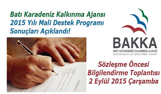 2015 Yılı Mali Destek Programları Sonuçları Açıklandı!