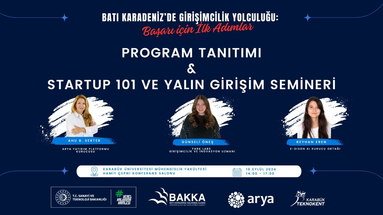 Batı Karadeniz’de Girişimcilik Yolculuğu: Başarı için İlk Adımlar Programı Açılış Seminerine Davetlisiniz!