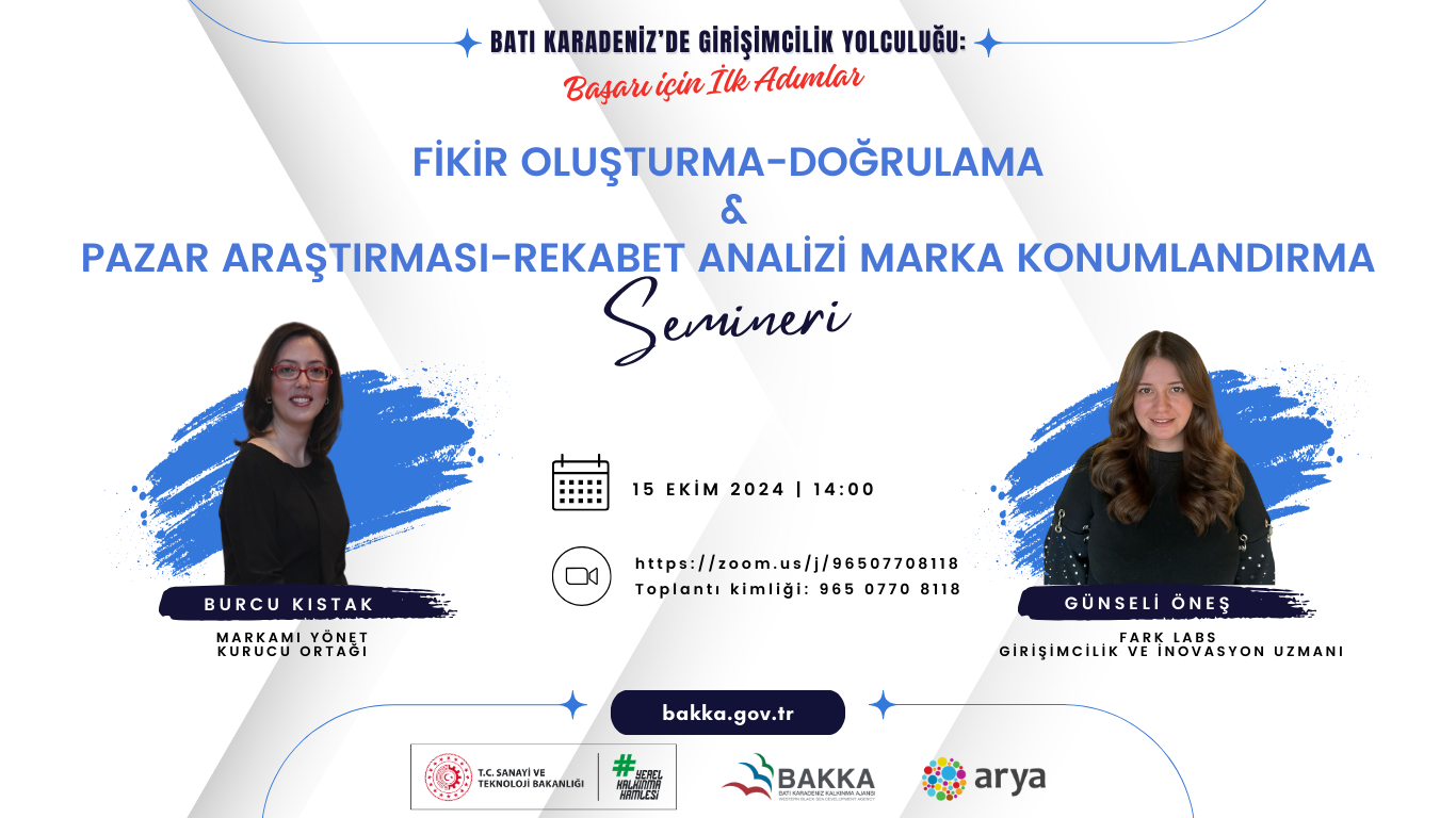 Fikir Oluşturma-Doğrulama&Pazar Araştırması-Rekabet Analizi Seminerine Davetlisiniz