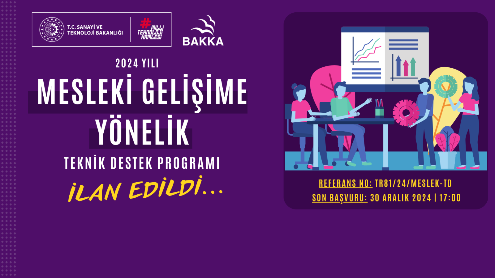 2024 Yılı Mesleki Gelişime Yönelik Teknik Destek Programı İlan Edildi