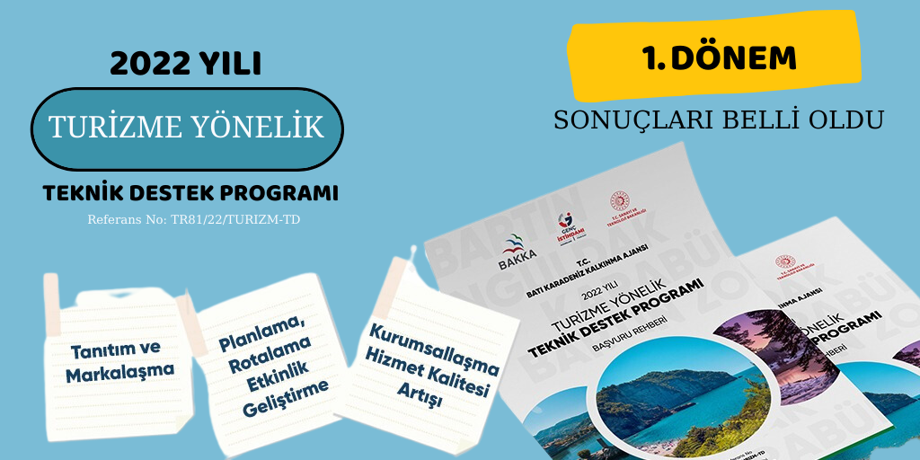 2022 Yılı Turizme Yönelik Teknik Destek Programı 1. Dönem (Mayıs – Haziran) Sonuçları Açıklandı!