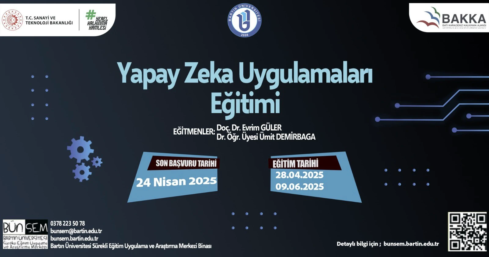 Bartın Üniversitesi ve BAKKA İş Birliğiyle “Yapay Zeka Uygulamaları Eğitimi” Başlıyor