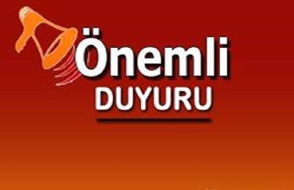ÖNEMLİ DUYURU!